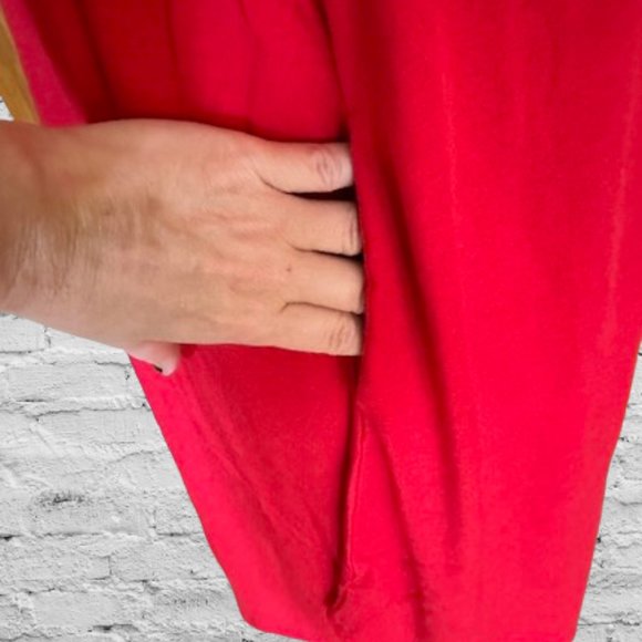 Red Tank Top Dress with Pockets - Picture 5 of 13